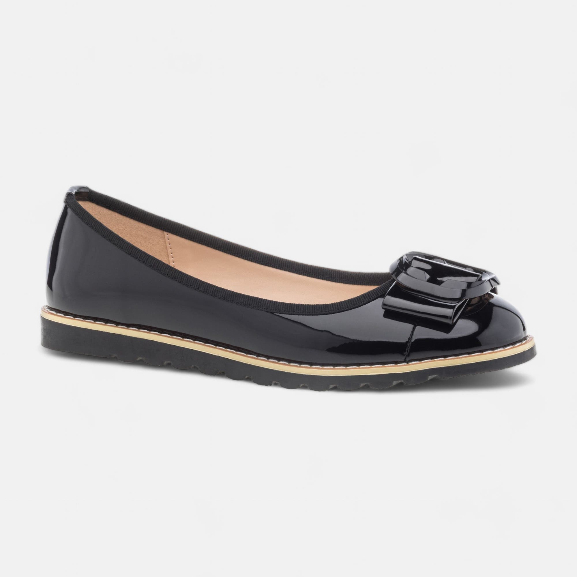 Ballerines Femme noir vernis