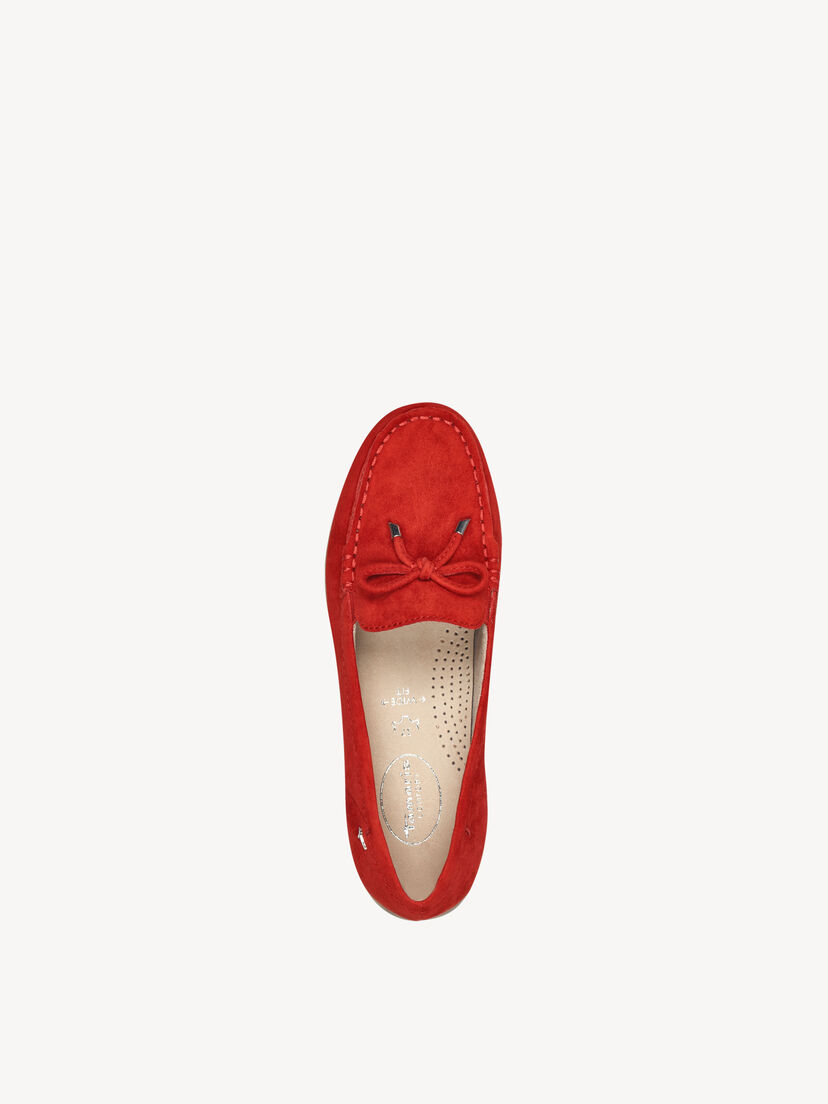 Leren Instappers - rood