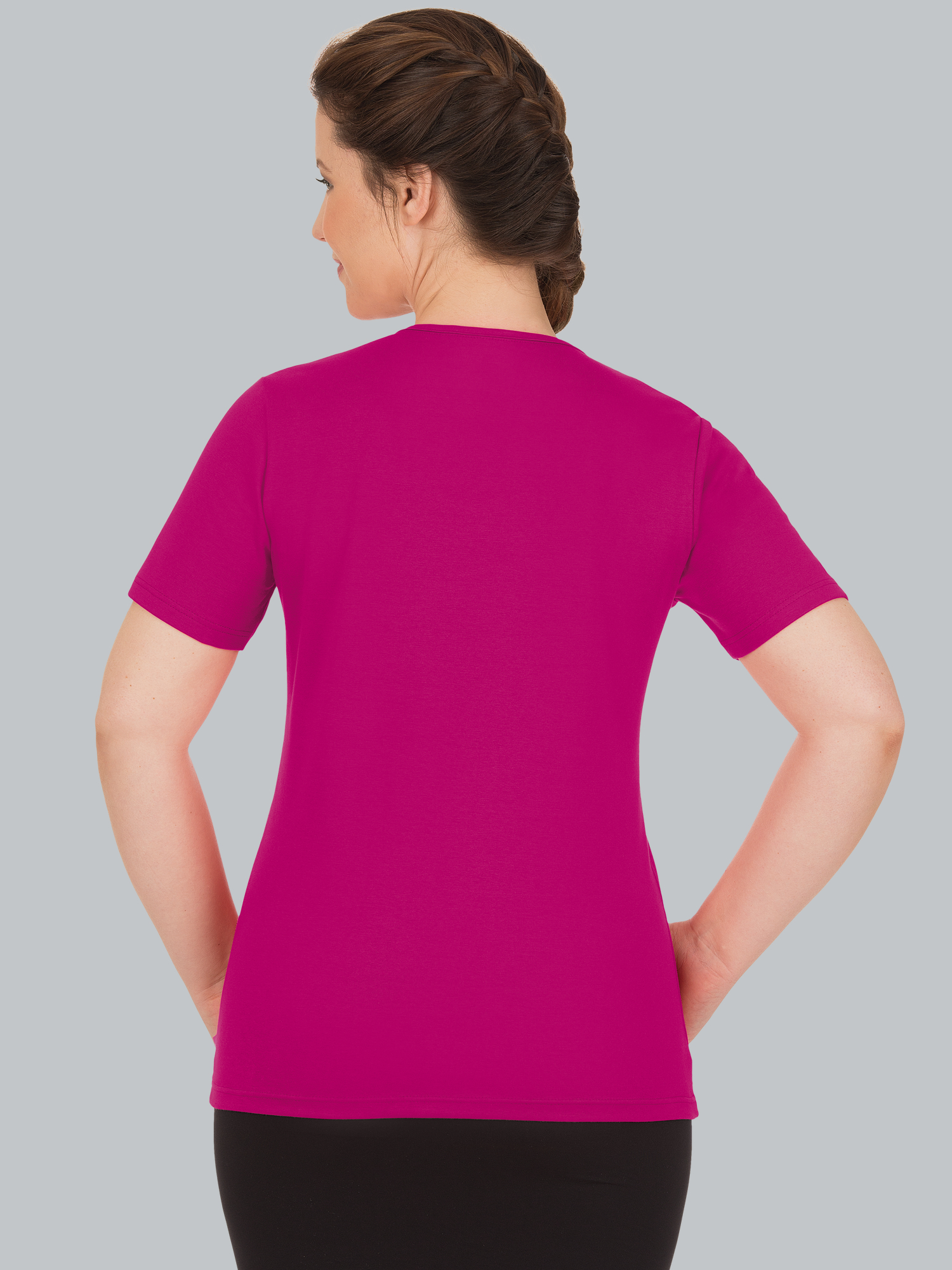 T-Shirt mit Swarovski® Kristallen Magenta