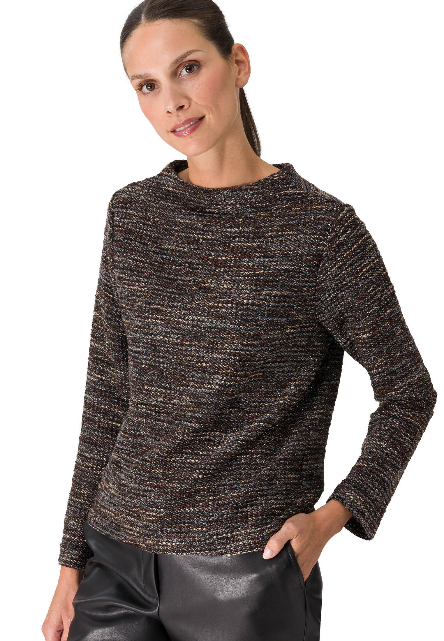 zero| Damen Sweatshirt mit Glitzerfaden