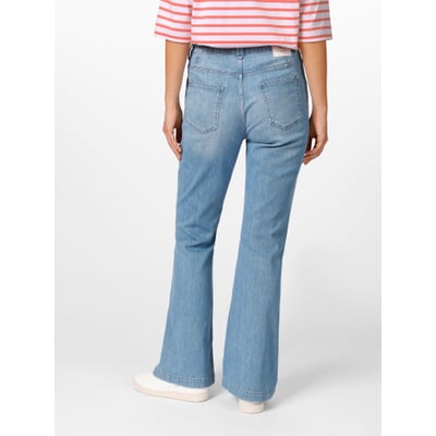 Damenjeans Flared, Mittelblau