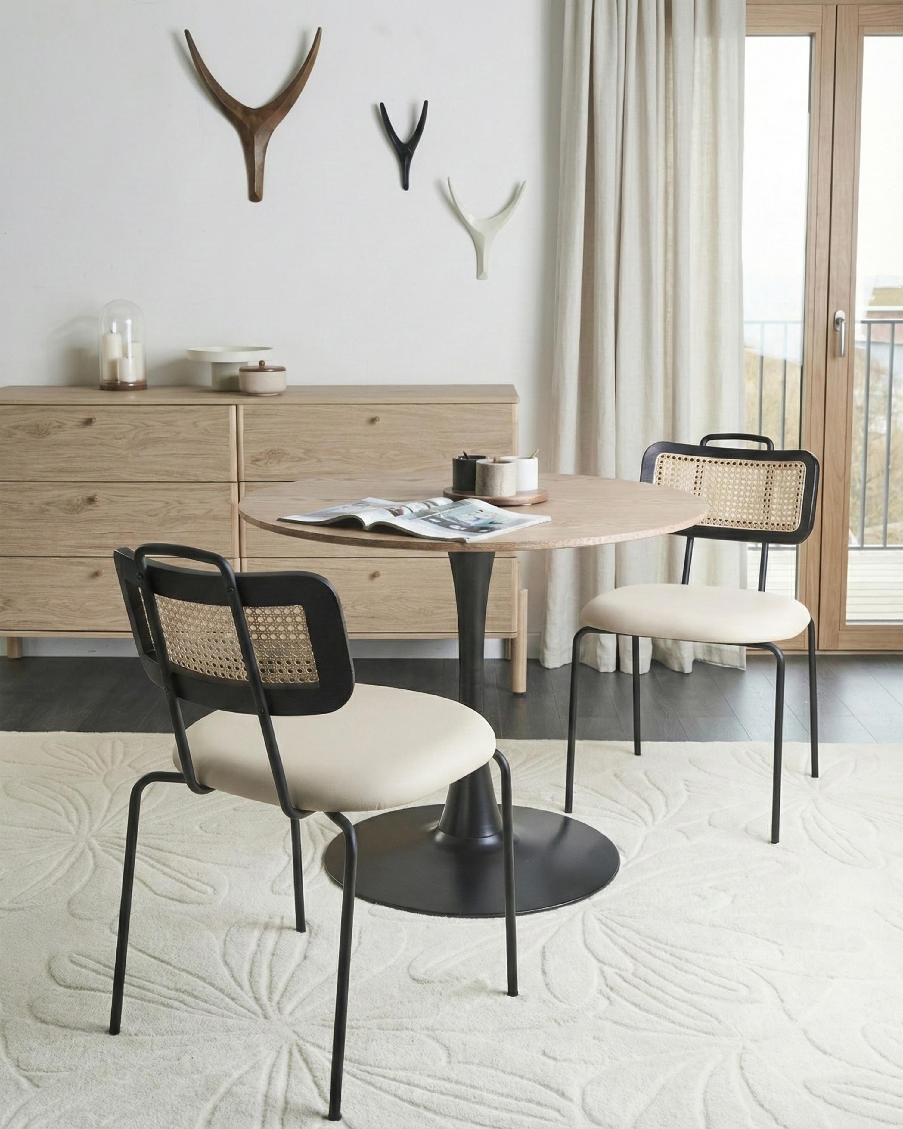 Set van 2 eetkamerstoelen ADELANTO Lichtbeige