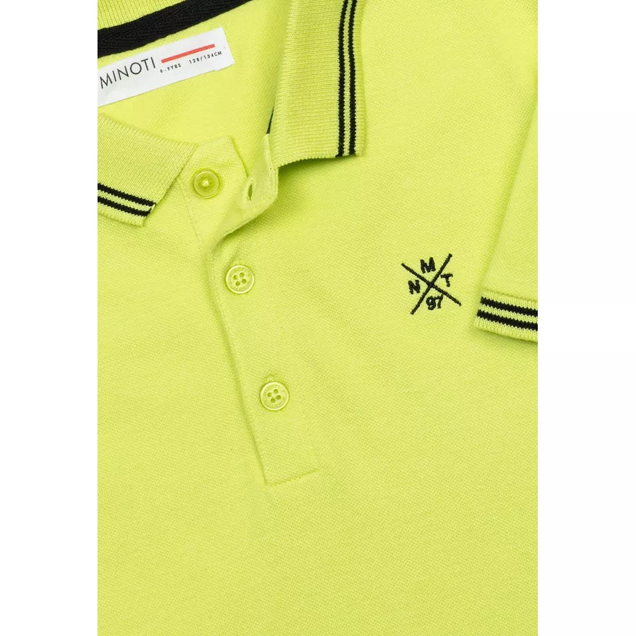 MINOTI Poloshirt mit Kontrastelementen Grün
