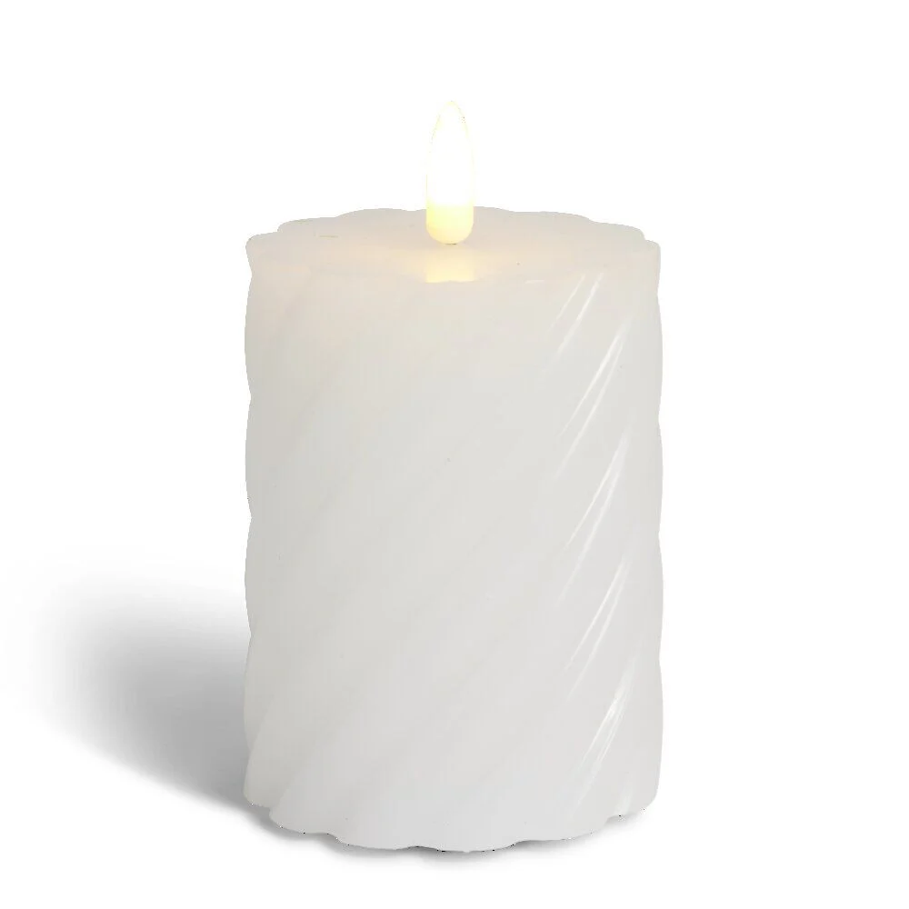 Bougie LED blanche Ø7,5xH10cm