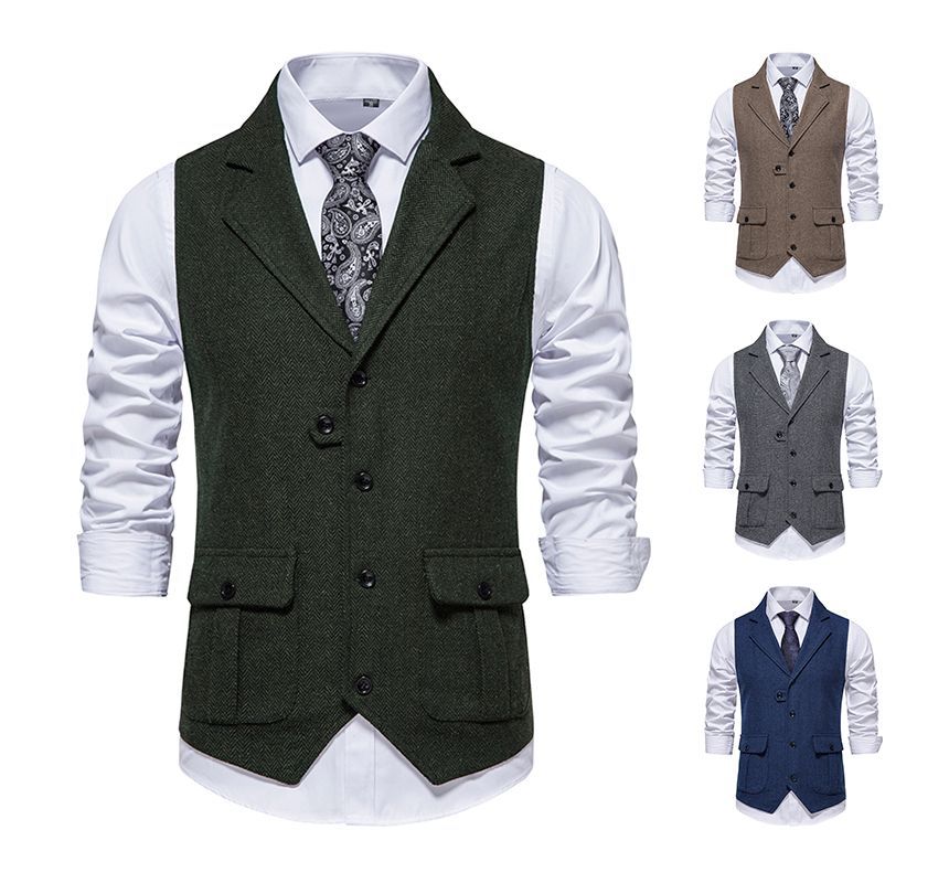 Fireon - Vest met zakdetail en enkele rij knopen