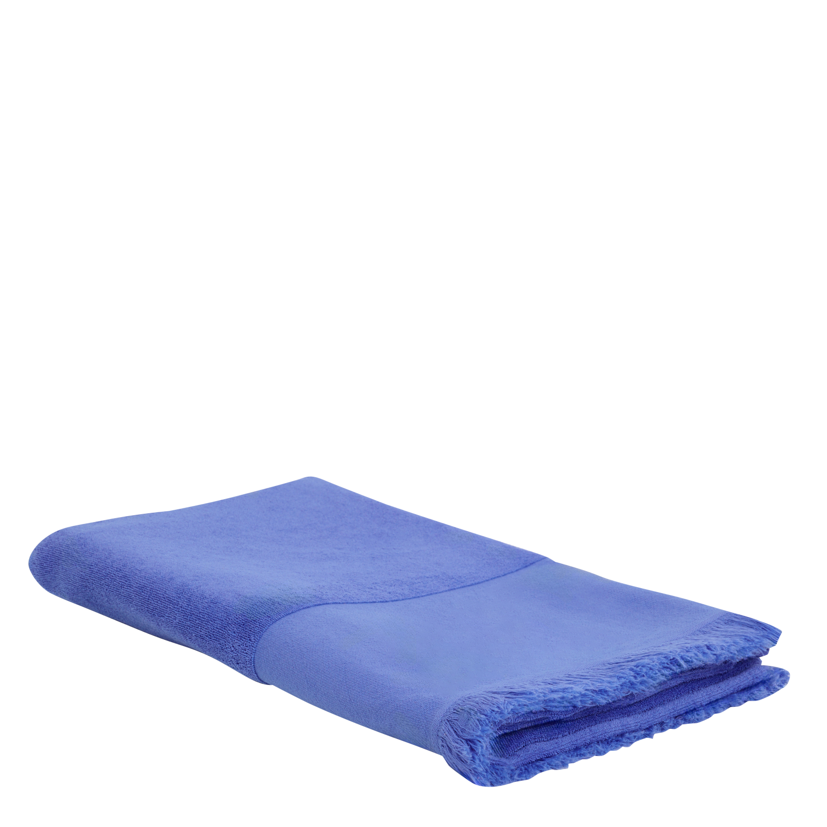 Fouta à franges en coton | Bleu
