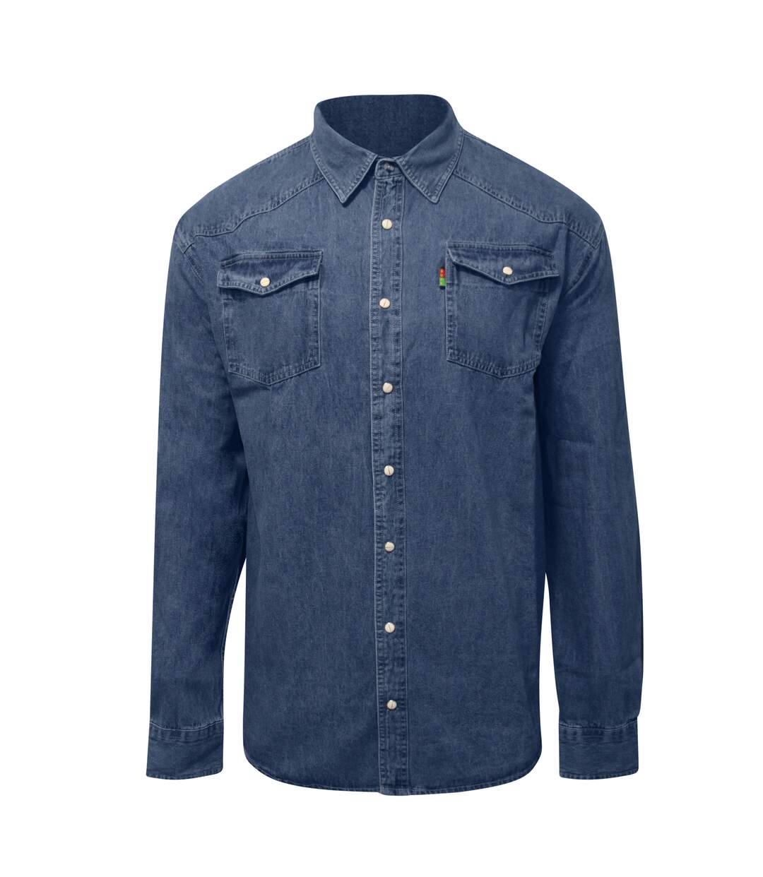 Duke - Chemise denim grande taille WESTERN - Homme (Bleu) - UTDC103