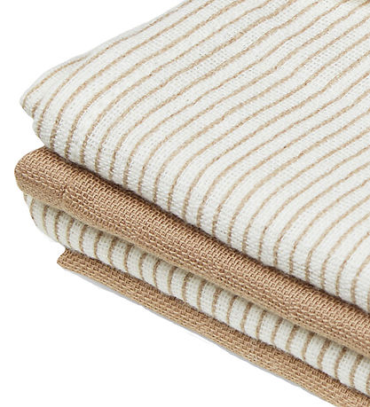 Cam Cam Vaskeklude - 4-pak - Classic Stripes Camel/Camel