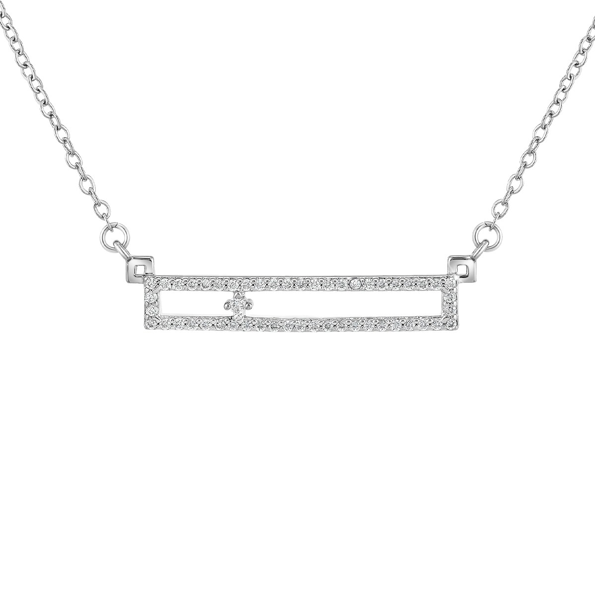 Collier - Acier inoxydable & diamant
