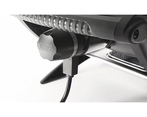 Weber Q 1400 elektrische grill, donkergrijs, 2,2 kW, grilloppervlak 43 x 32 cm, geëmailleerd gietijzeren grillrooster, deksel en behuizing van gegoten aluminium