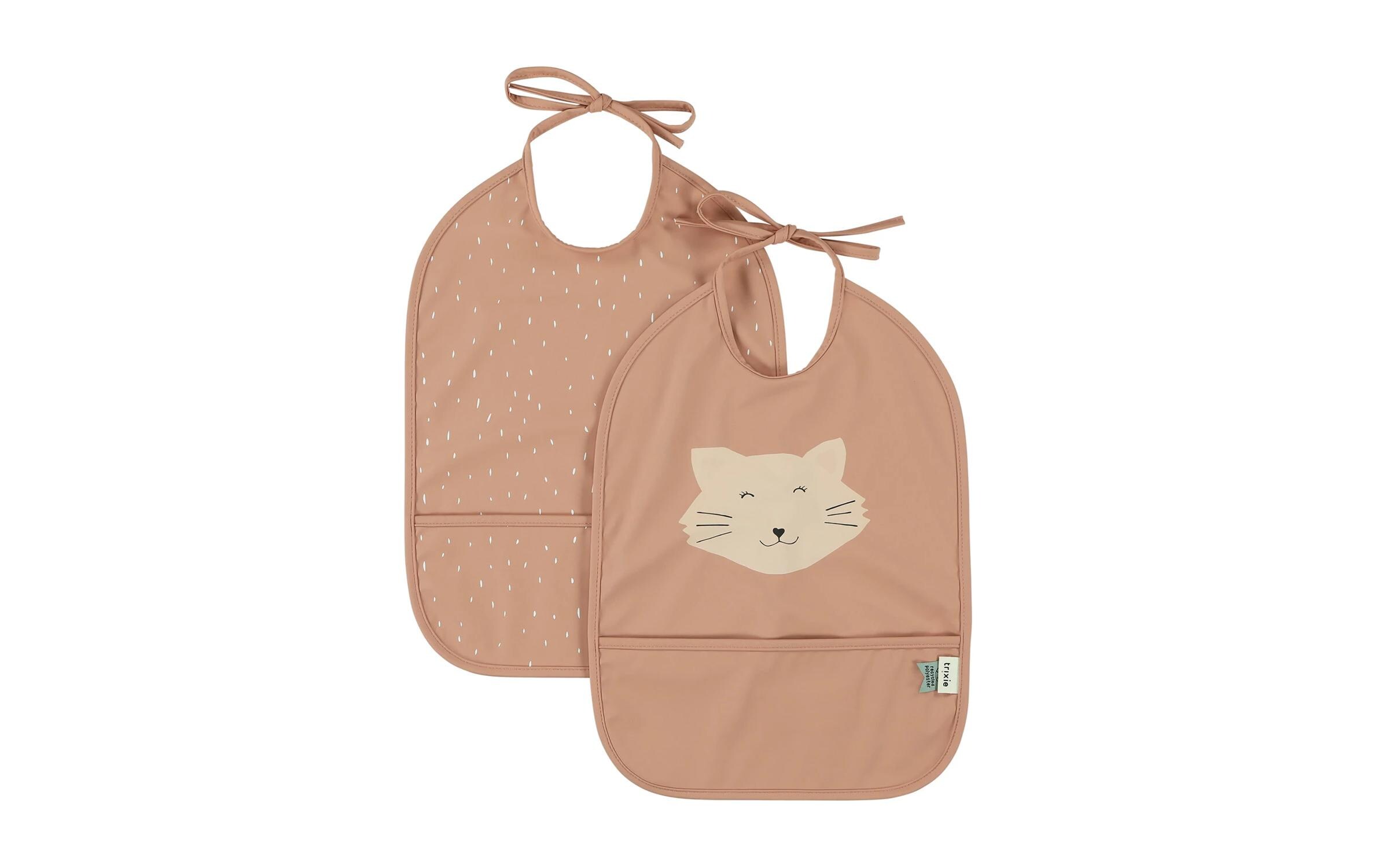 Lätzchen Wasserabweisend 2er-Pack Katze 36 x 27 cmDoppelset mit niedlichem Katzendesign
