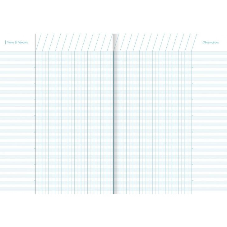Cahier de bord enseignant piqué A4 48 pages 7 classes Couleur aléatoire - Assortis