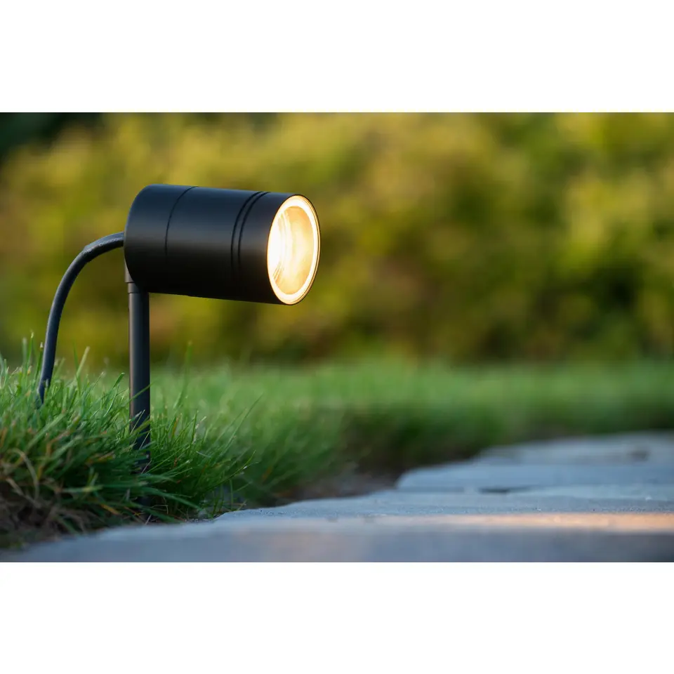 Lucide LED tuinspot ARNE IP44 - zwart - Ø6,3 cm