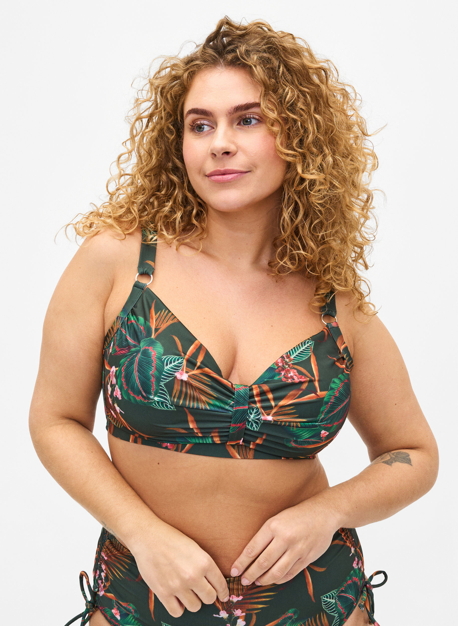 Bikini bh med bøjle og print