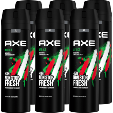 AXE Deodorant Bodyspray Africa 200 ml x 6 stuks