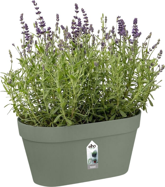 Elho muur bloempot Loft Urban groen 28 x 15 x 13,2 cm