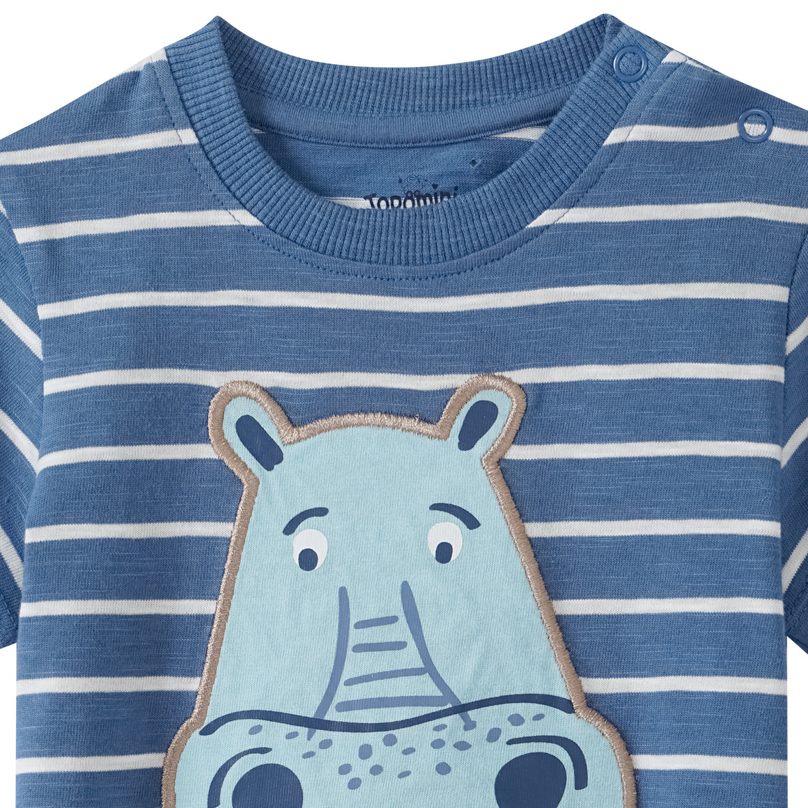 Topomini Baby T-Shirt mit Applikation blau