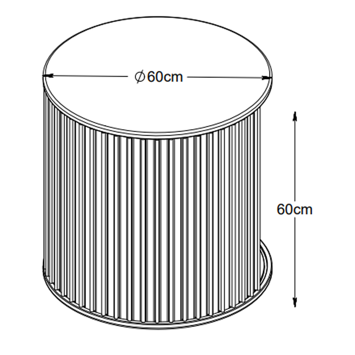 Bijzettafel Redmer Zwart eiken