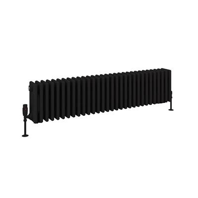 Eastbrook Rivassa 4 koloms radiator 135x30cm staal 1633W zwart mat