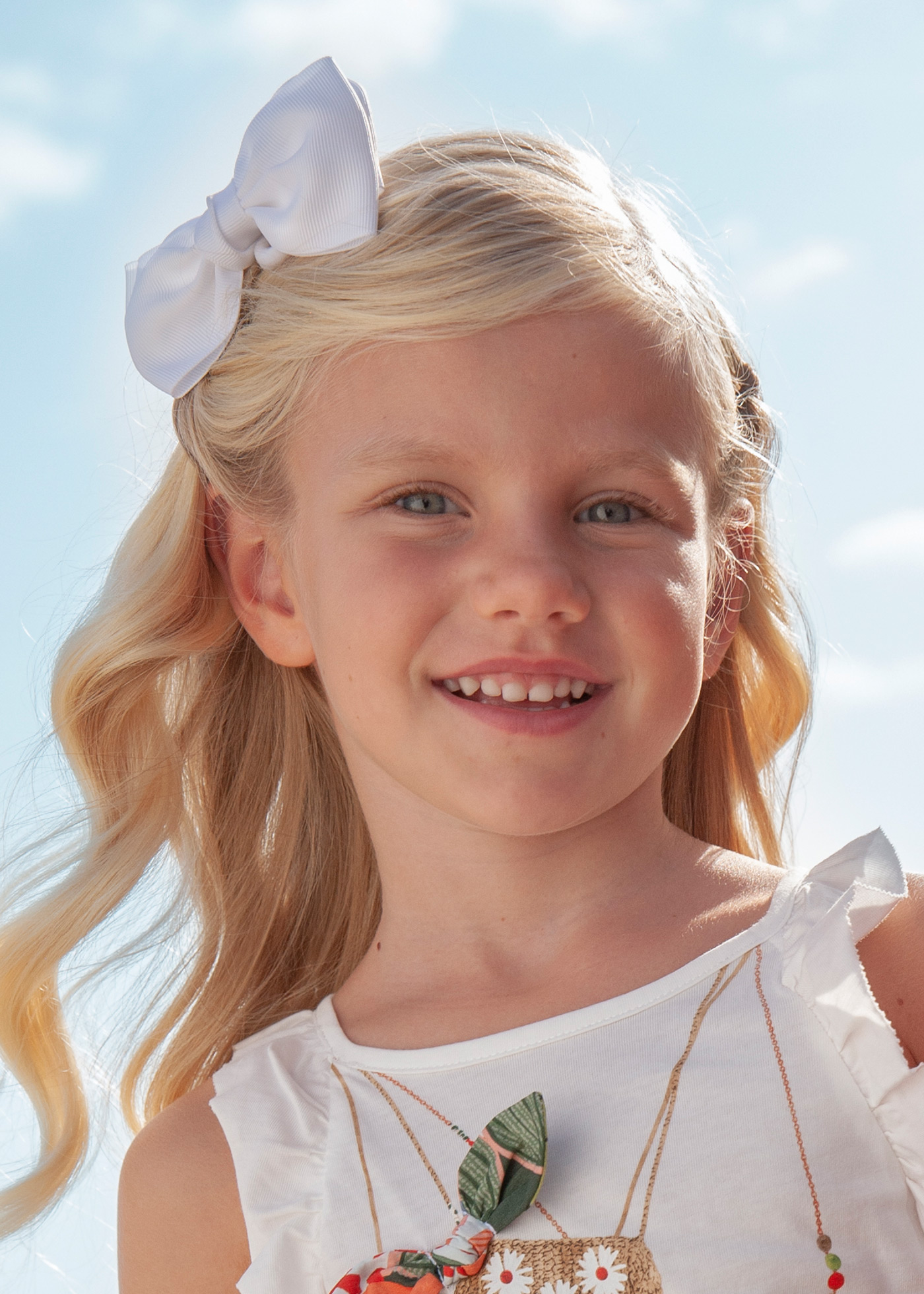 Elástico de cabelo com laço para menina