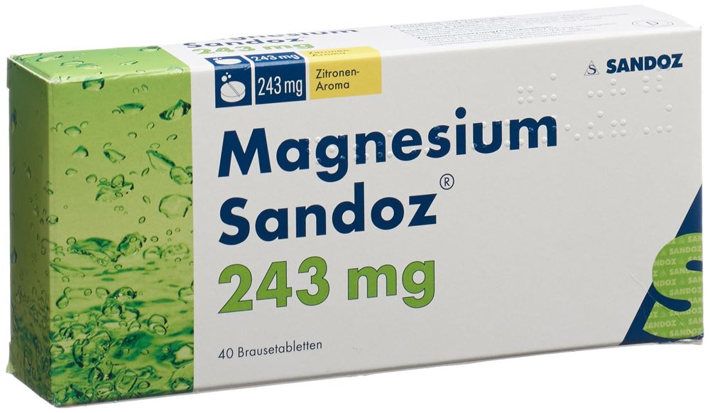 MAGNESIUM Sandoz Brausetabl Ds 40 Stk