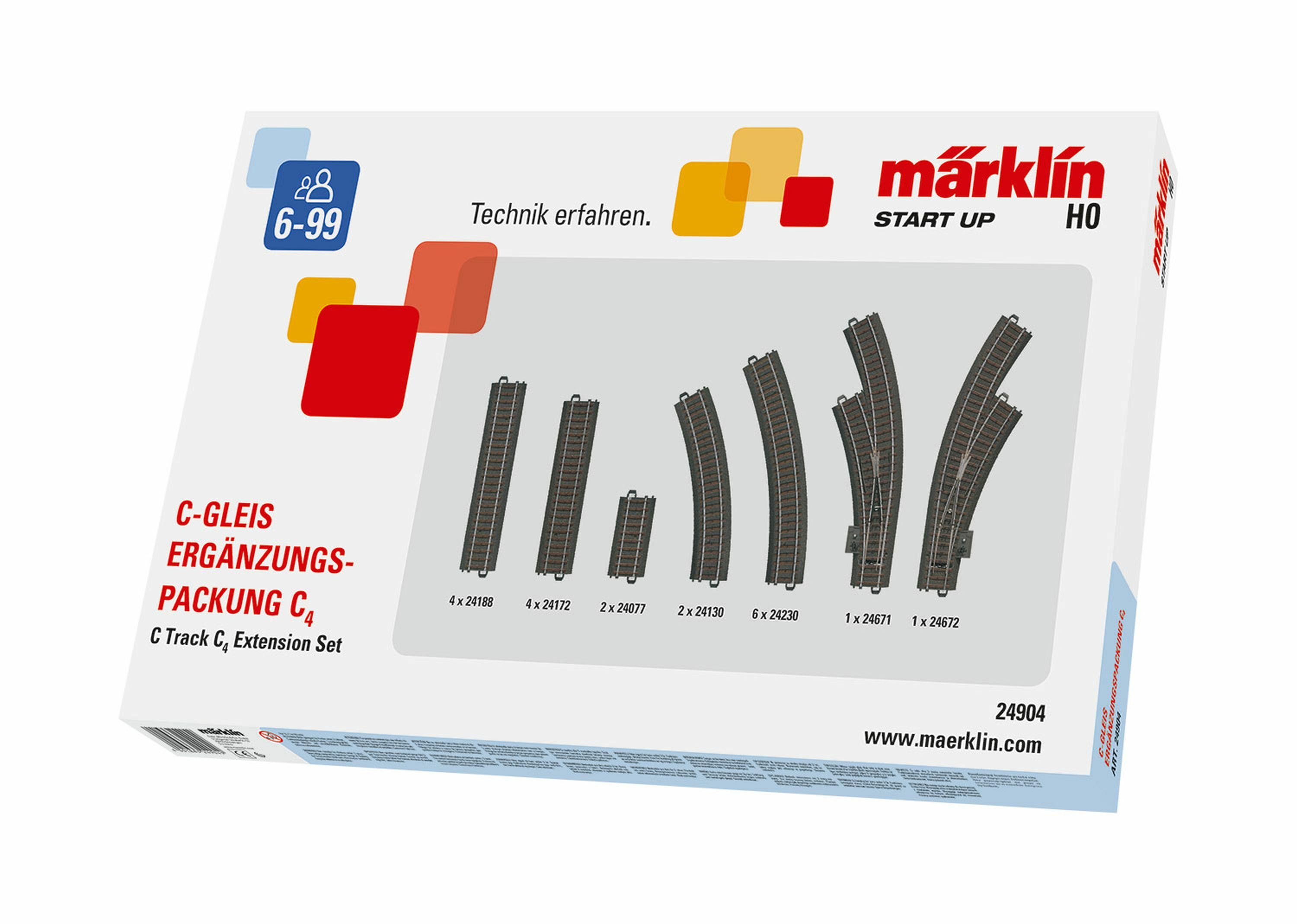 Märklin Start up Märklin 24904 H0- C-Gleis-Ergänzungspackung C4