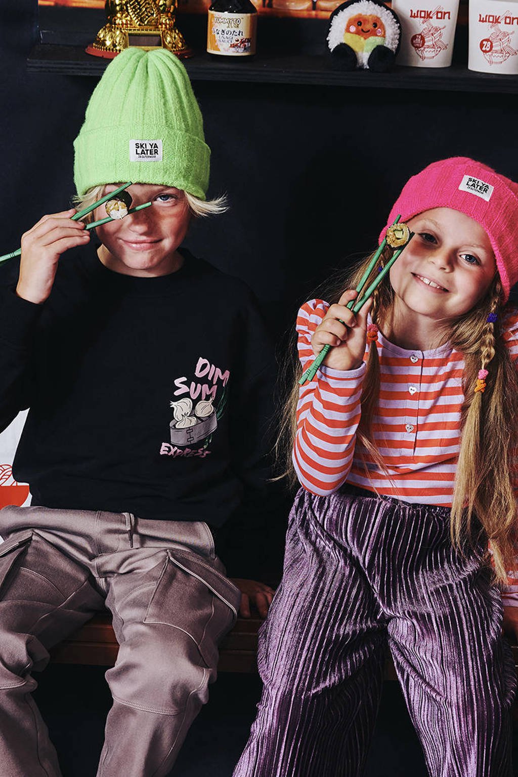 Z8 kids sweater Nikko met backprint donkerblauw