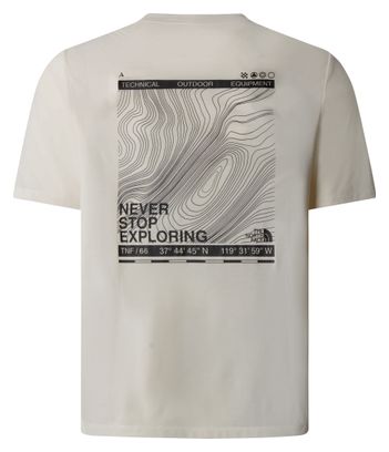 T-Shirt The North Face Topographic Foundation Blanc