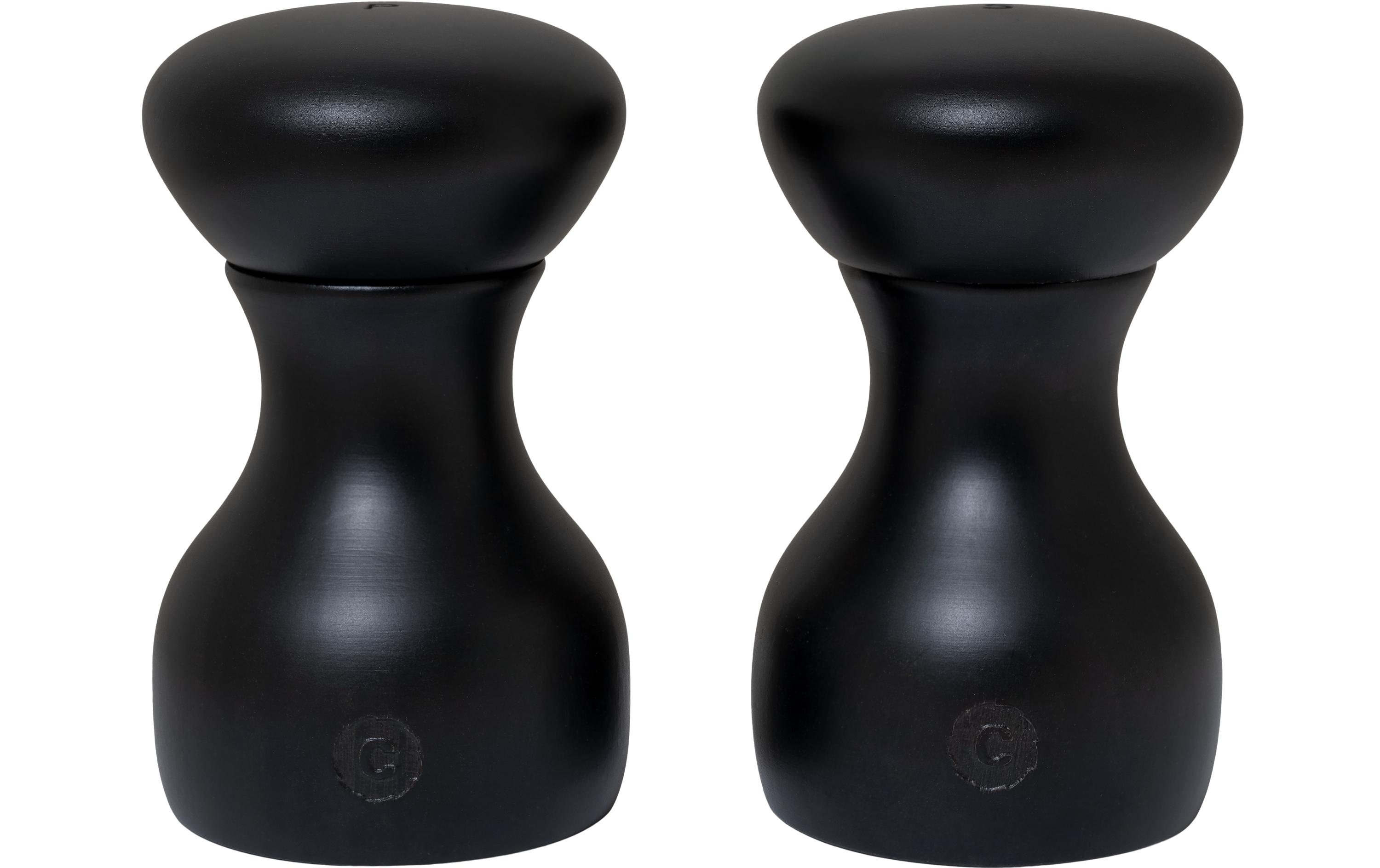 Salz- und Pfeffermühle Lyon 2er Set, 9.6 cm, SchwarzGewürzmühlen Set aus Buchenholz