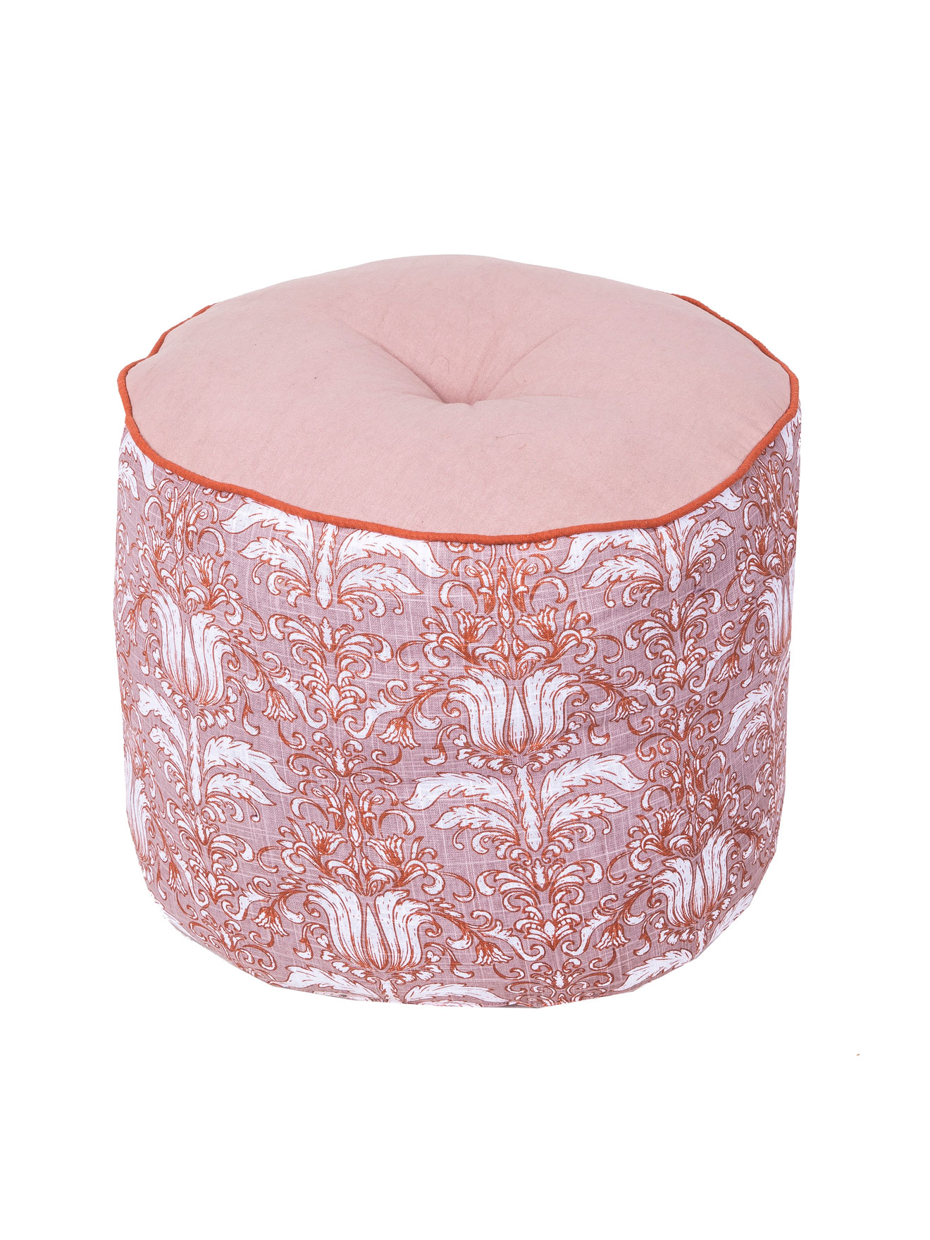Pouf rond imprimé baroque