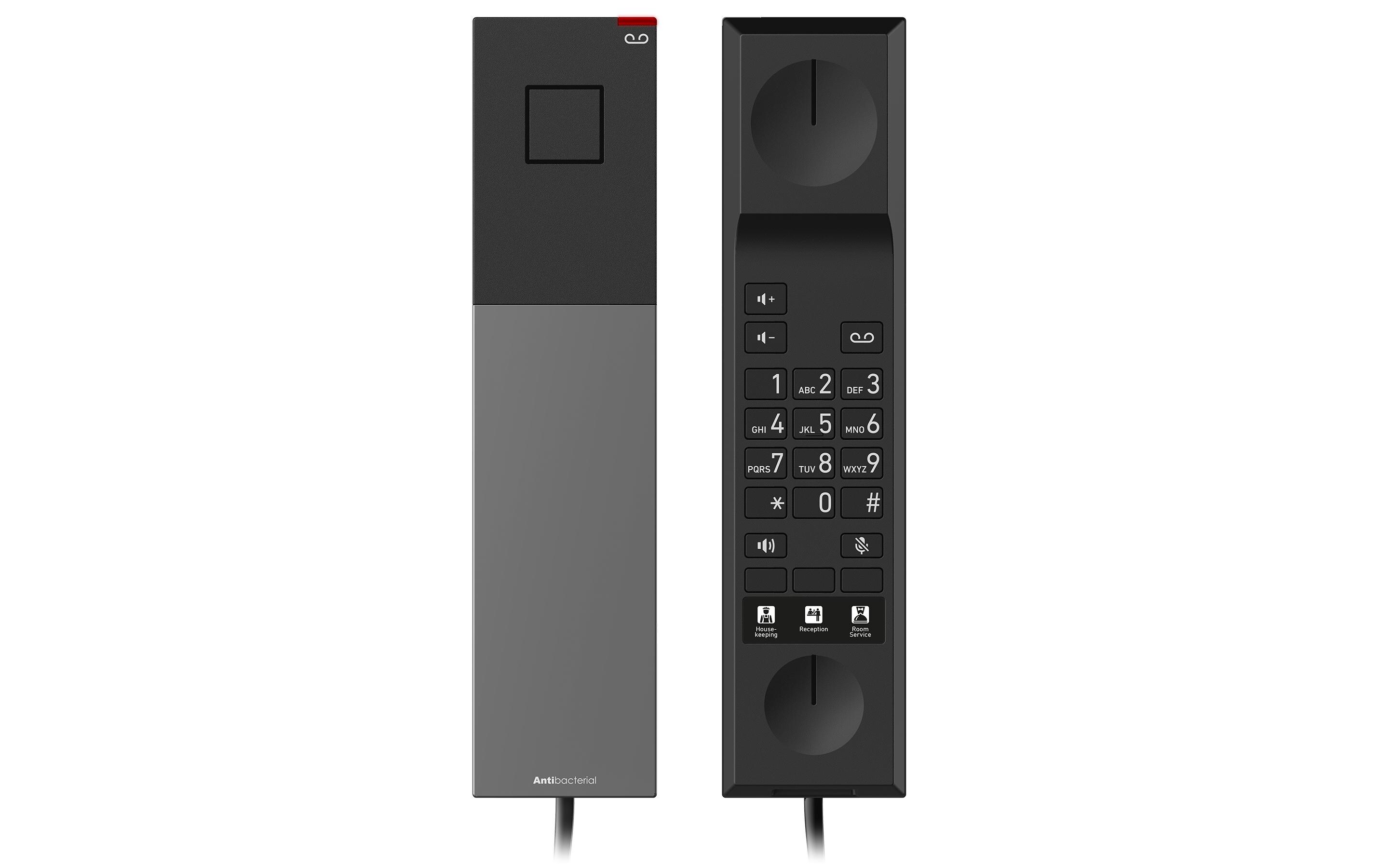 Tischtelefon HD300 SIP-Hoteltelefon SchwarzHotel-/Gästezimmer-Telefon