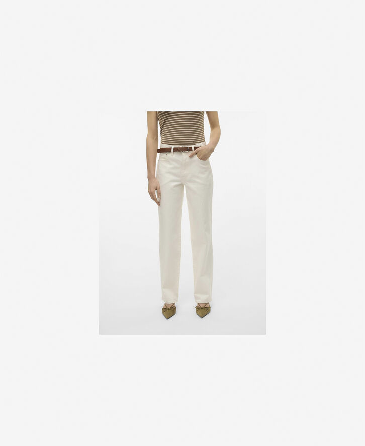 Vero Moda VMVALERIE MR STR RLX ECRU JEANS VMA Ecru