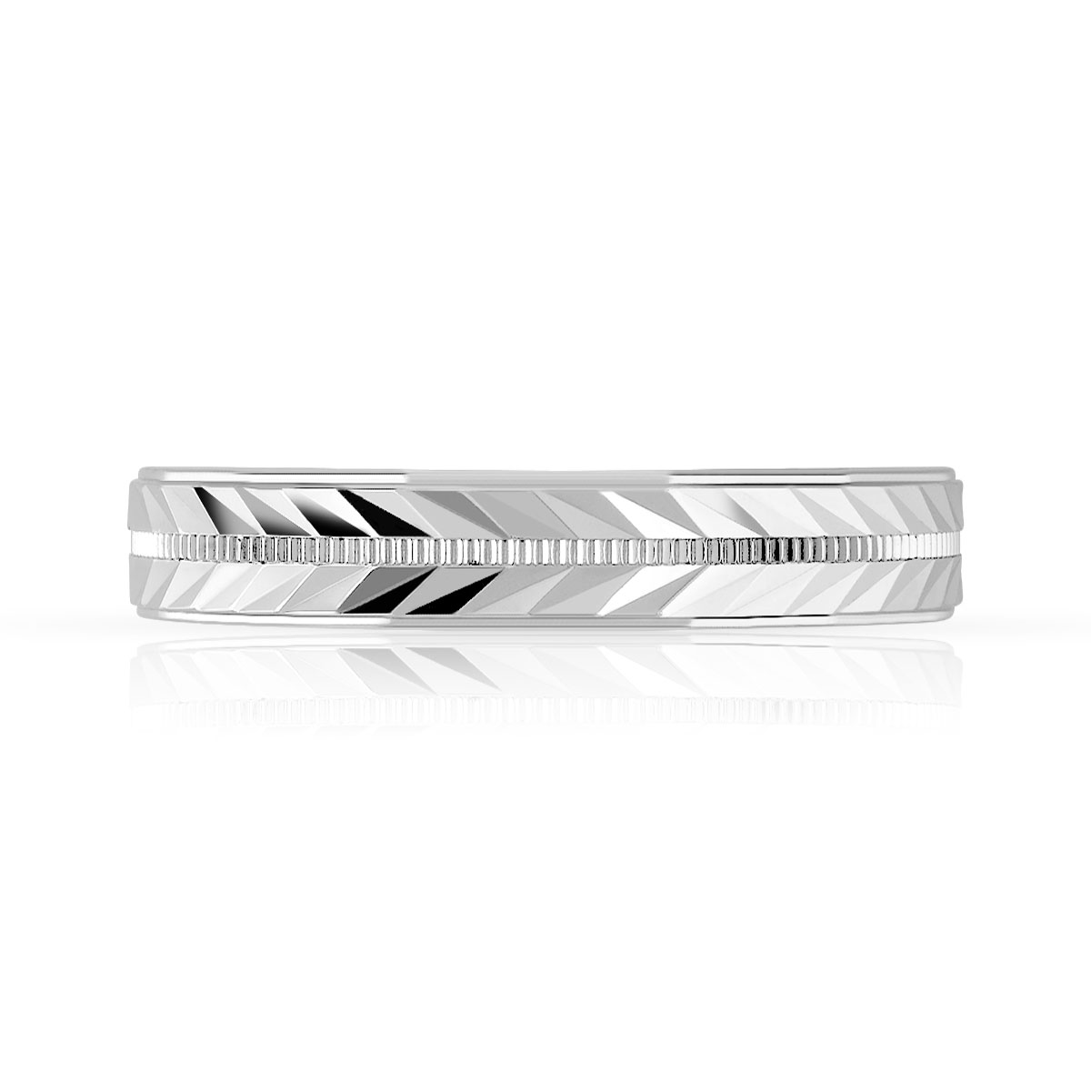 Alliance argent 925 diamanté 4 mm
