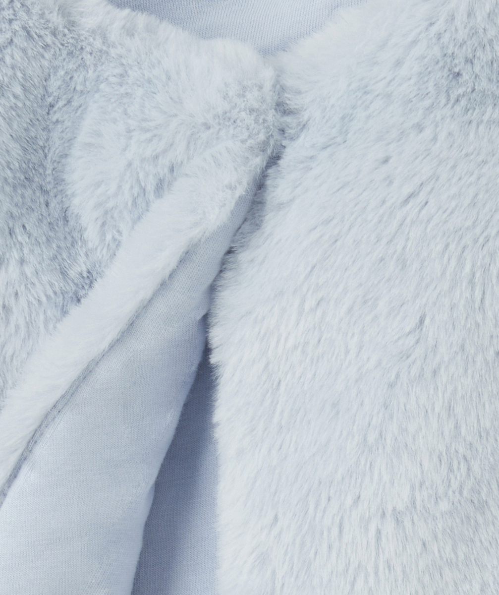 GILET SANS MANCHES BÉBÉ FILLE EN REMBOURRAGE RECYCLÉ BLEU CIEL