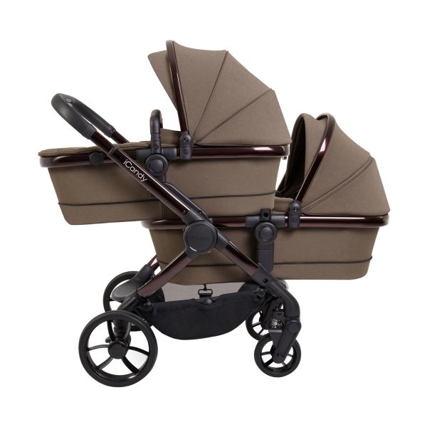 ICandy Peach 7 Twin Kinderwagen - Essentiel Bundel - Cookie