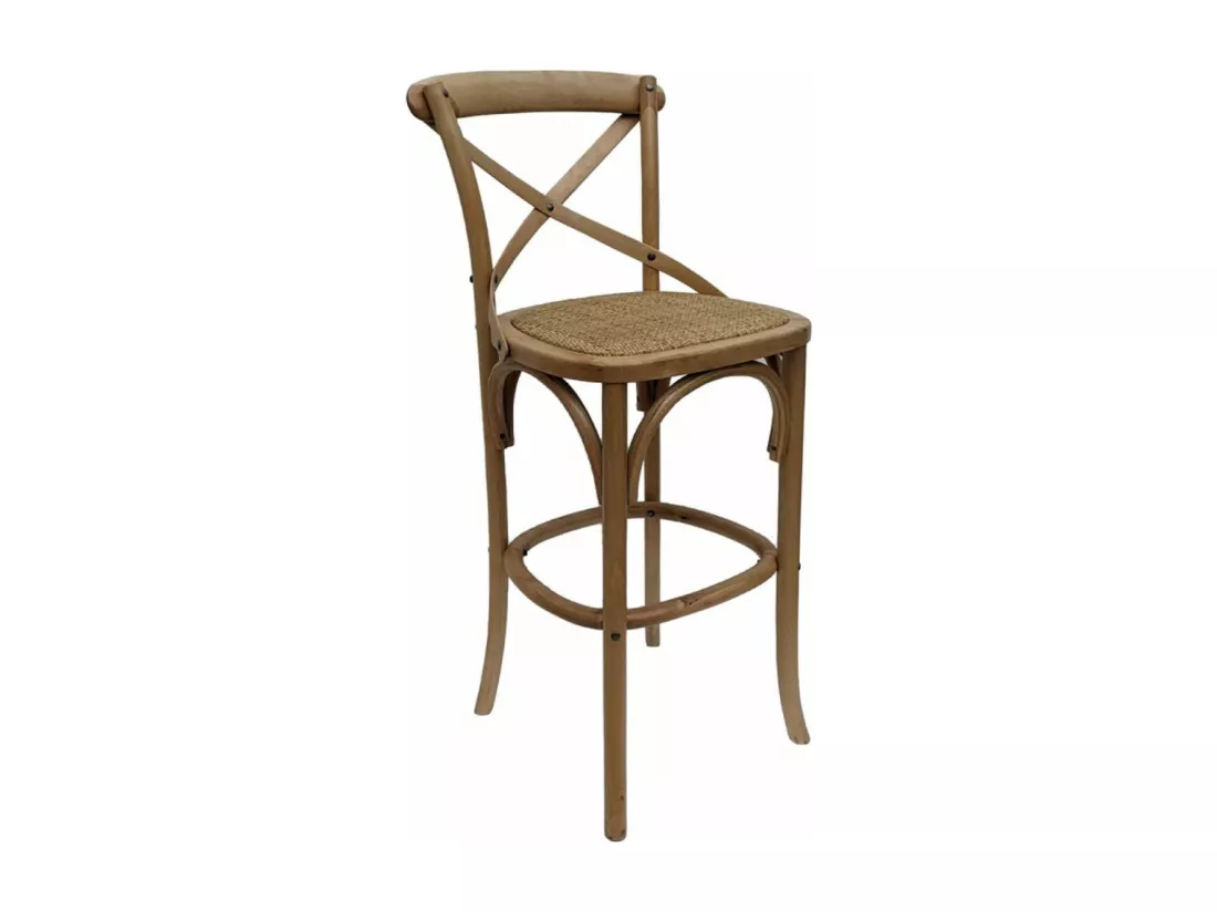 Chaise Haute Bistrot Bois Marron - Ressources Interior's