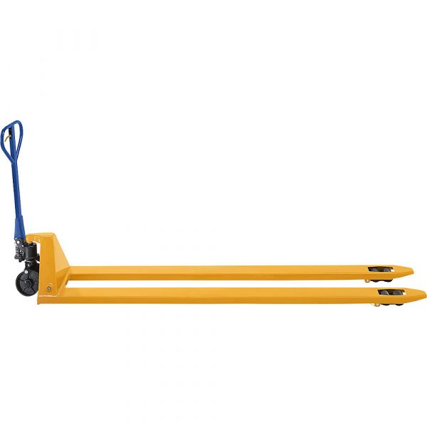 Kaiser kraft Carro de Elevação de Paletes, Extra Longo, Comprimento Das Forquilhas 2500 mm, 2000 Kg Amarelo Melão Ral 1028 - M1615201-484026
