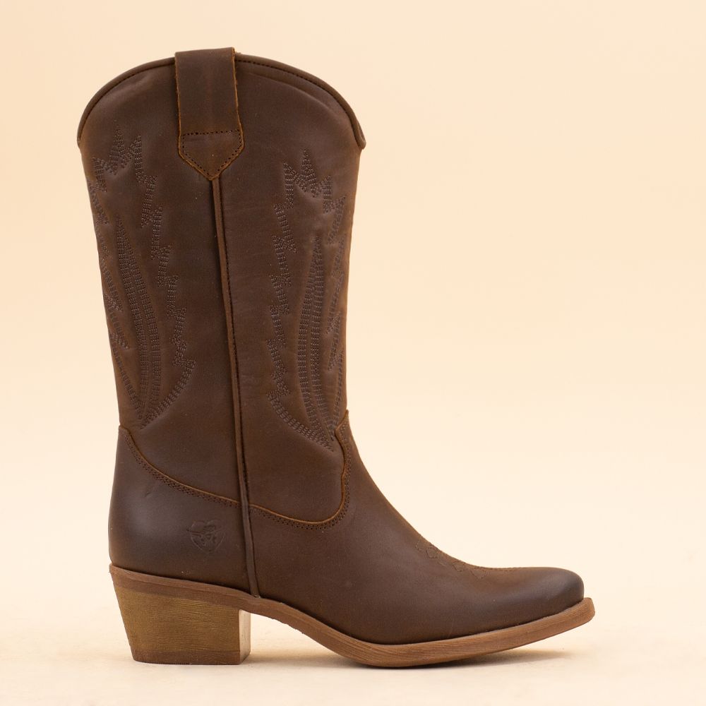 La Pintura cowboyboots Varsy Donkerbruin