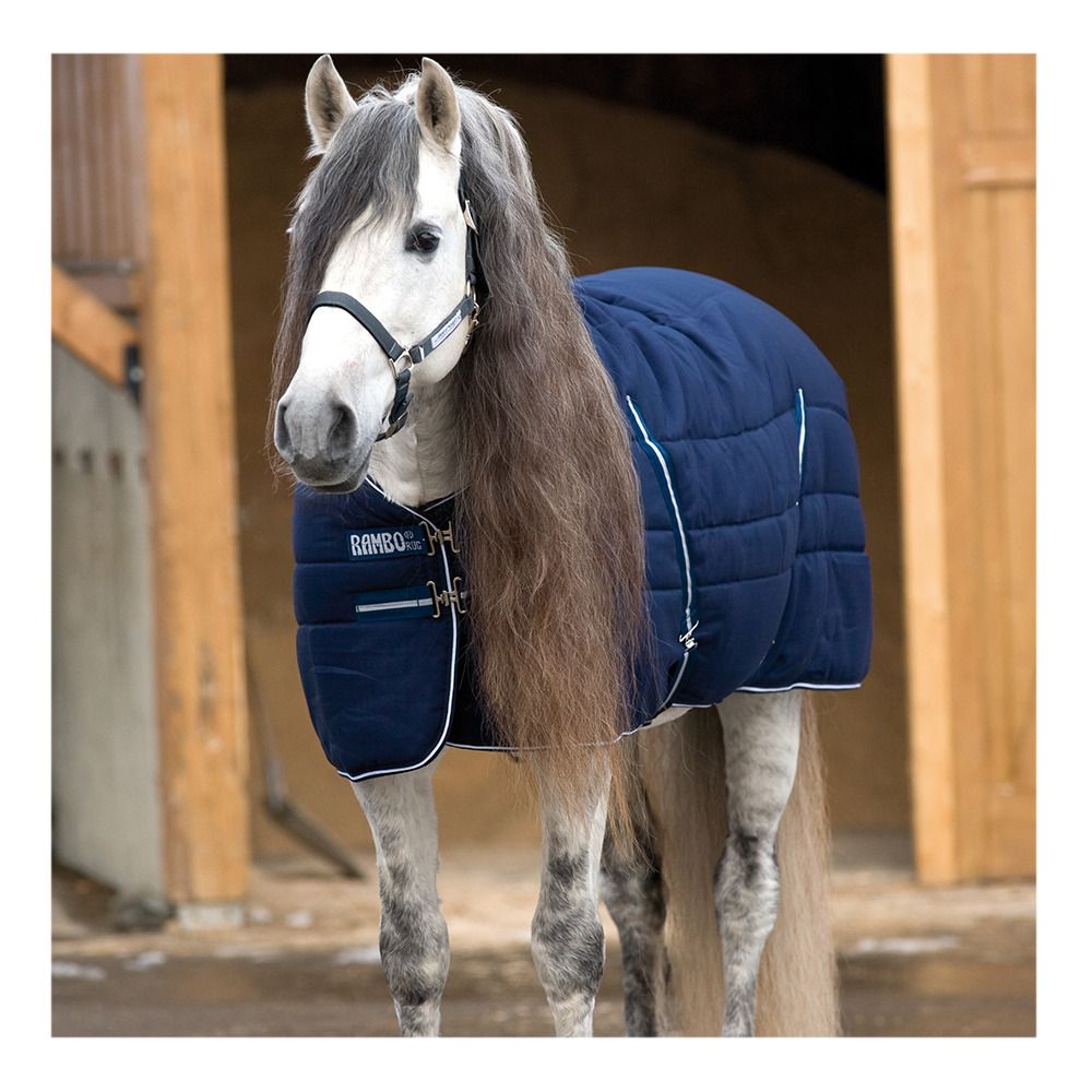 Horseware RAMBO STABLE 400G - Couverture de box navy/white