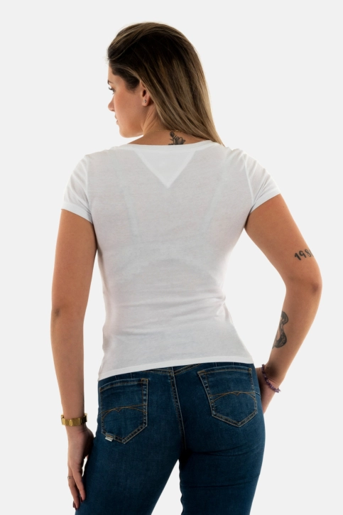 Tee shirt tommy jeans dw0dw20458 ybr white