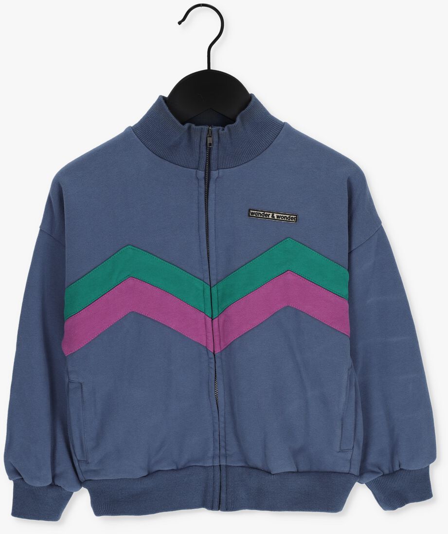 WANDER & WONDER blauwe wander & wonder vest zip up tracksuit