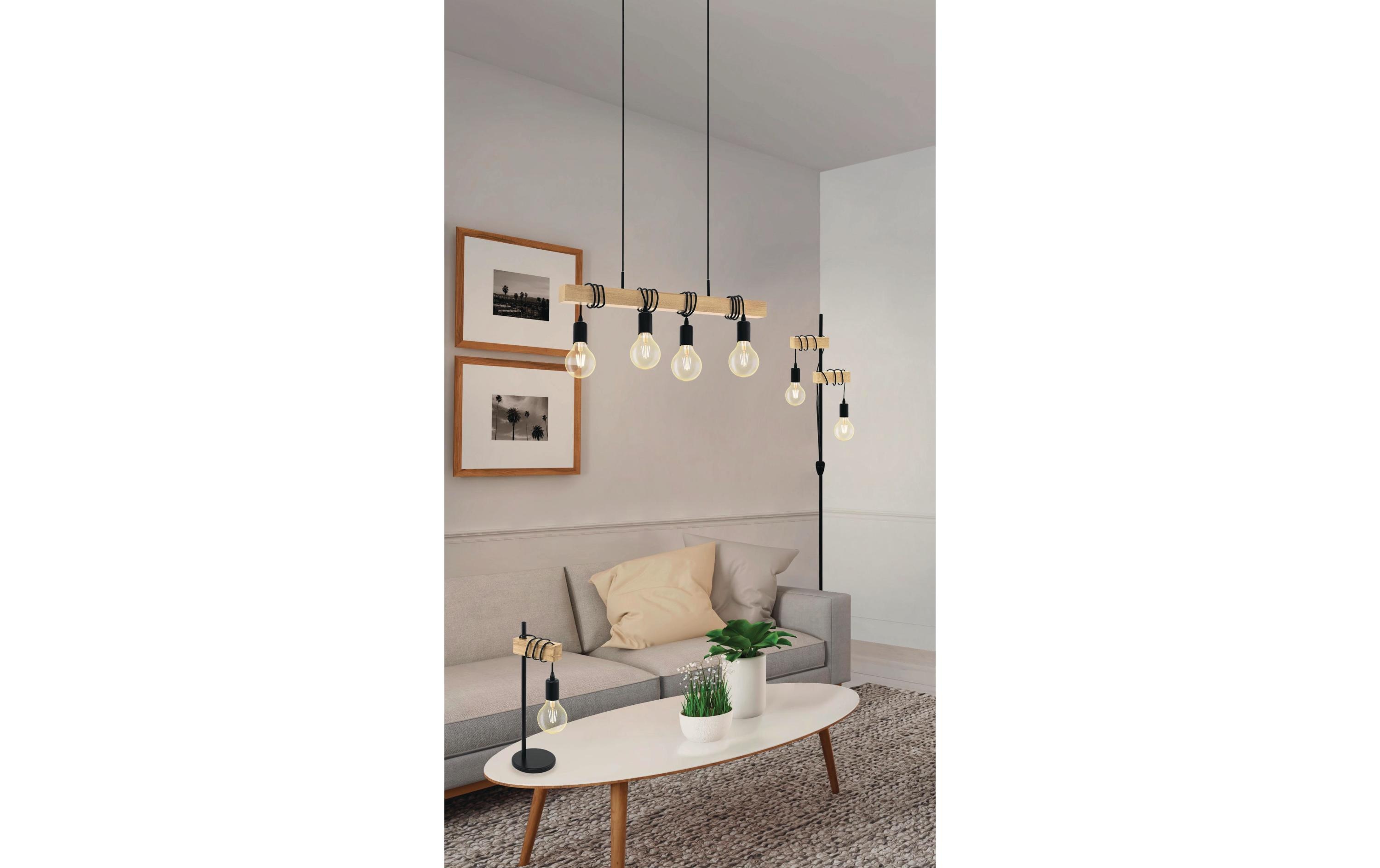 Pendelleuchte TOWNSHEND 4x E27 SchwarzPendelleuchte, Braun/Schwarz