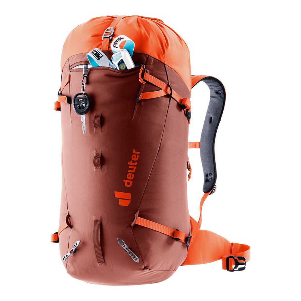 Deuter GUIDE 30L - Sac À dos Homme redwood-papaya