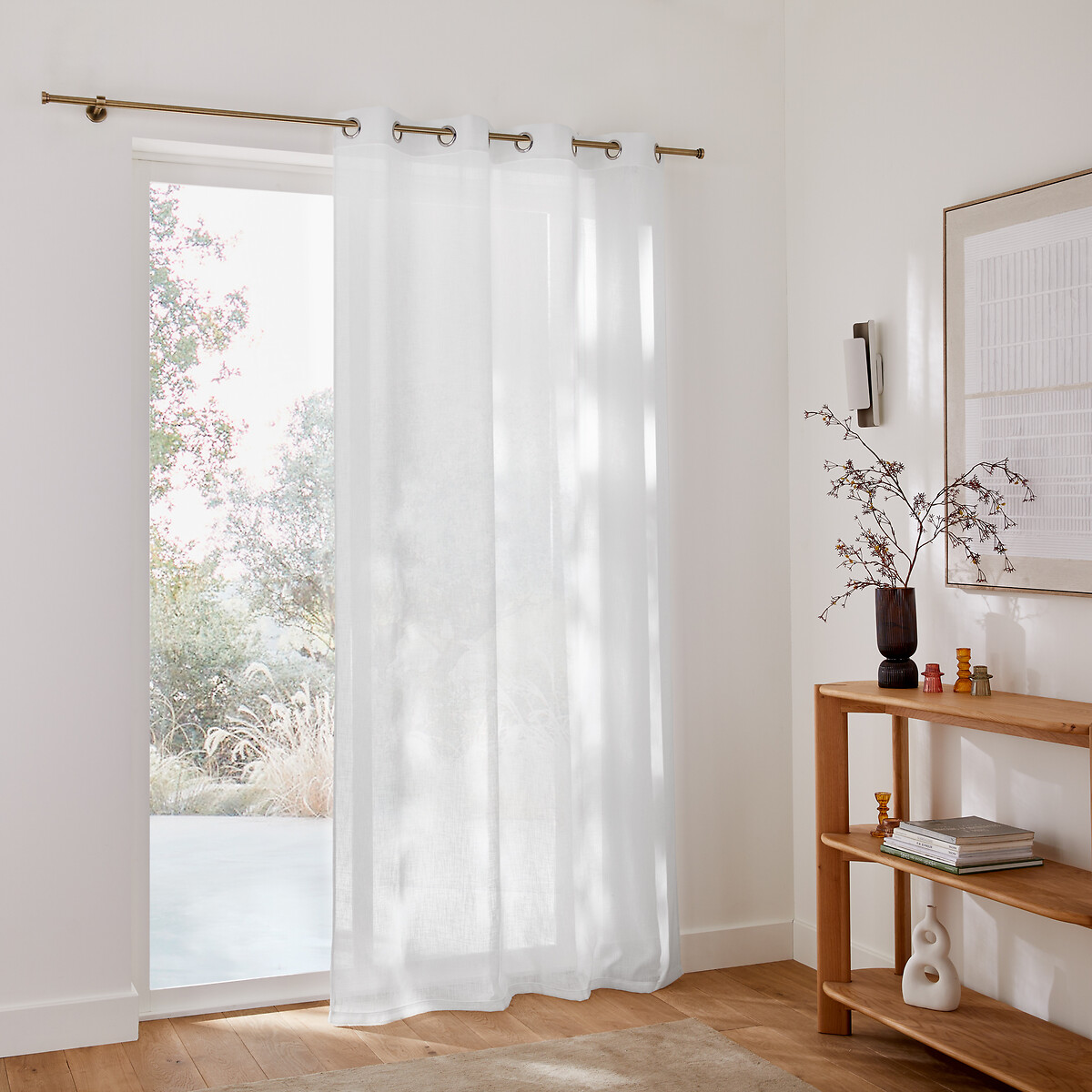 LA REDOUTE INTERIEURS<br>Cortina de vidro com ilhós, Nyong