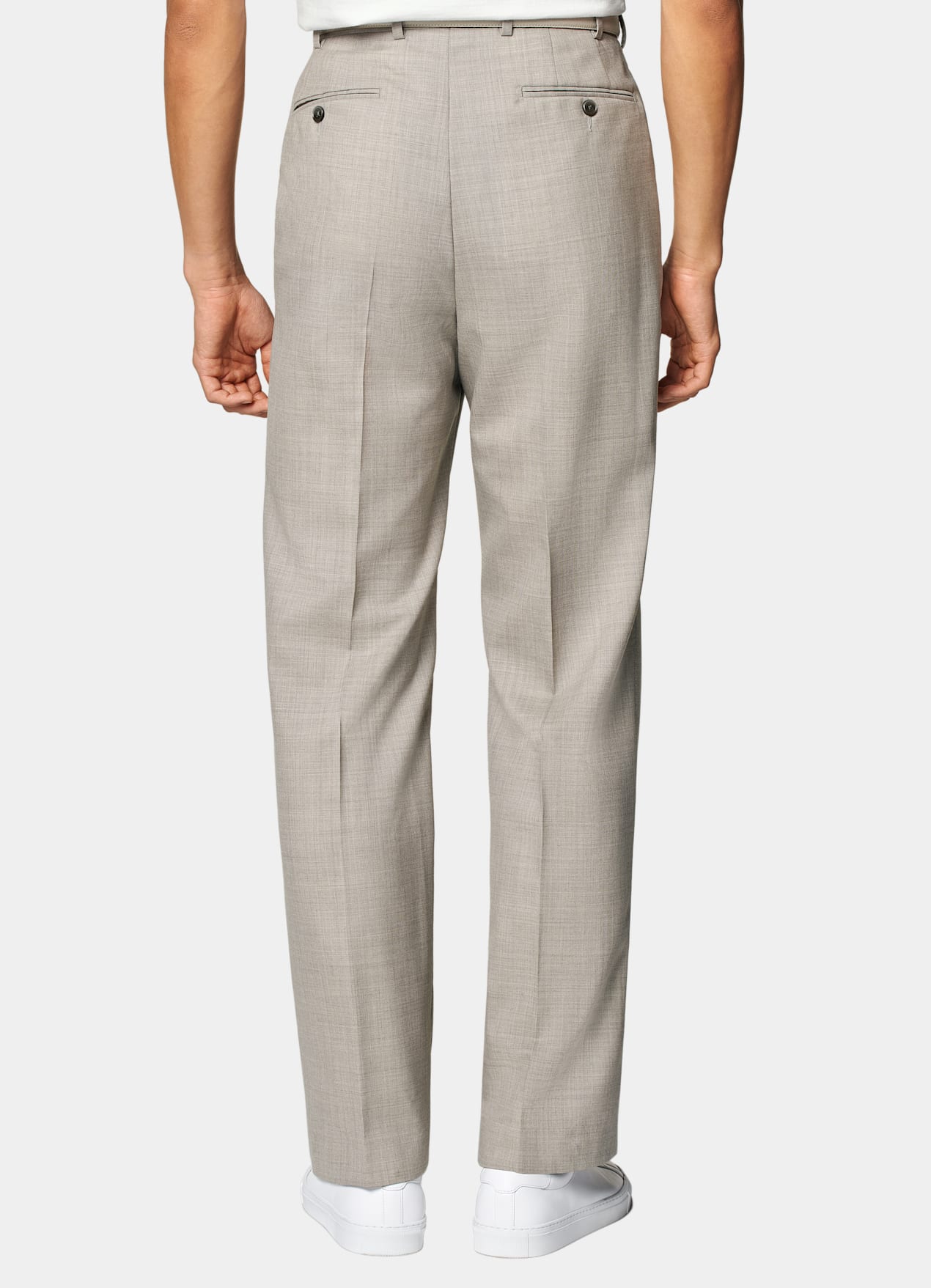 Pantalon Wide Leg Straight taupe clair