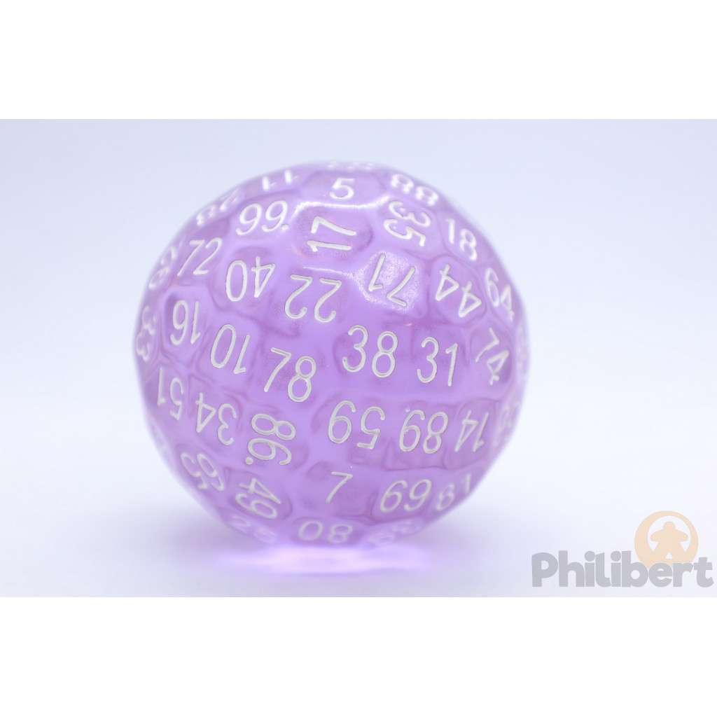 Dé 100 Faces Translucent