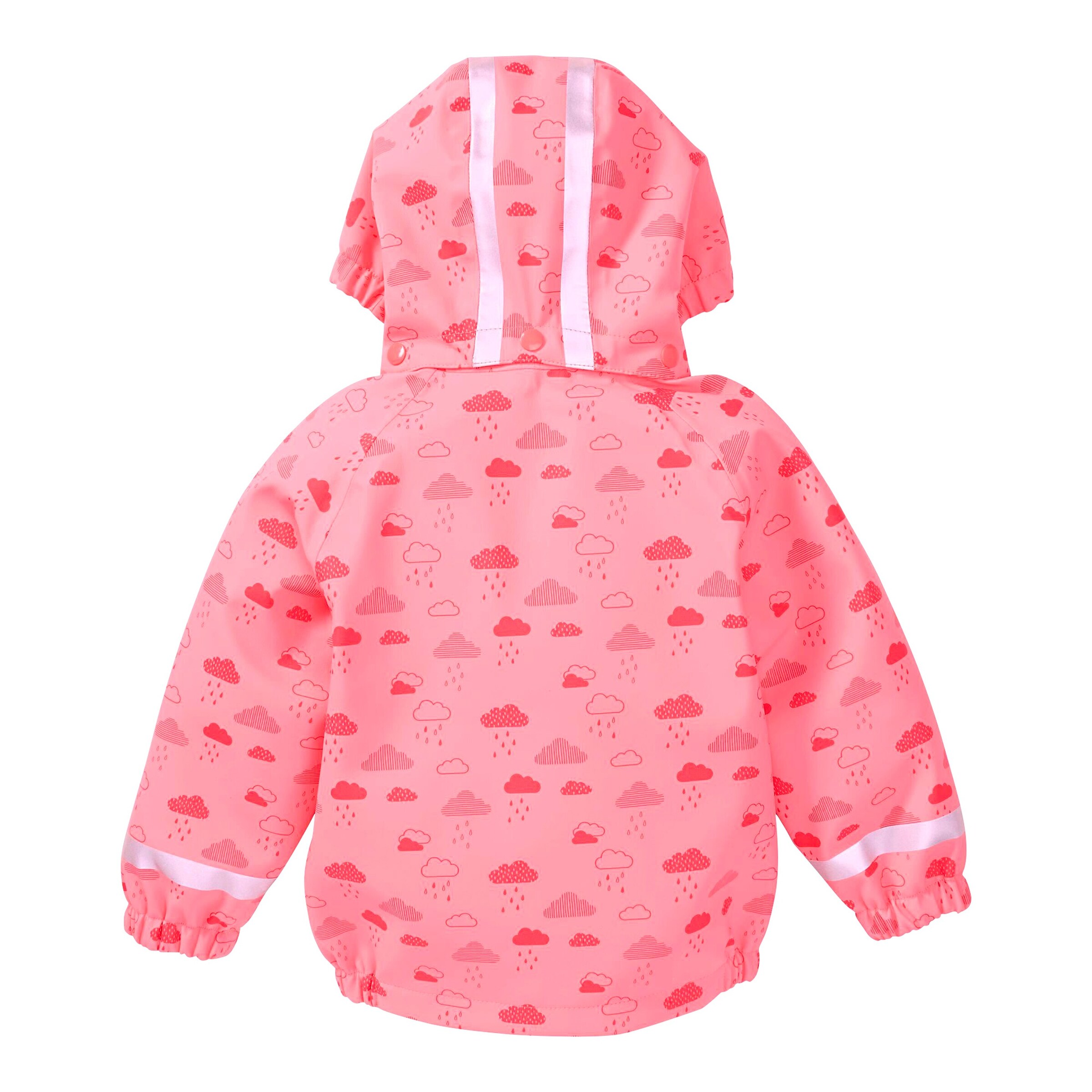 Bornino - Lieblinge Regenjacke mit Kapuze Wolken rosa