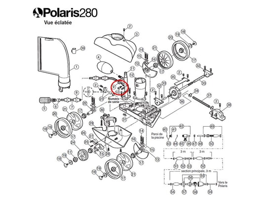 POLARIS - Vis de réglage du débit pour tuyau de balayage - b20