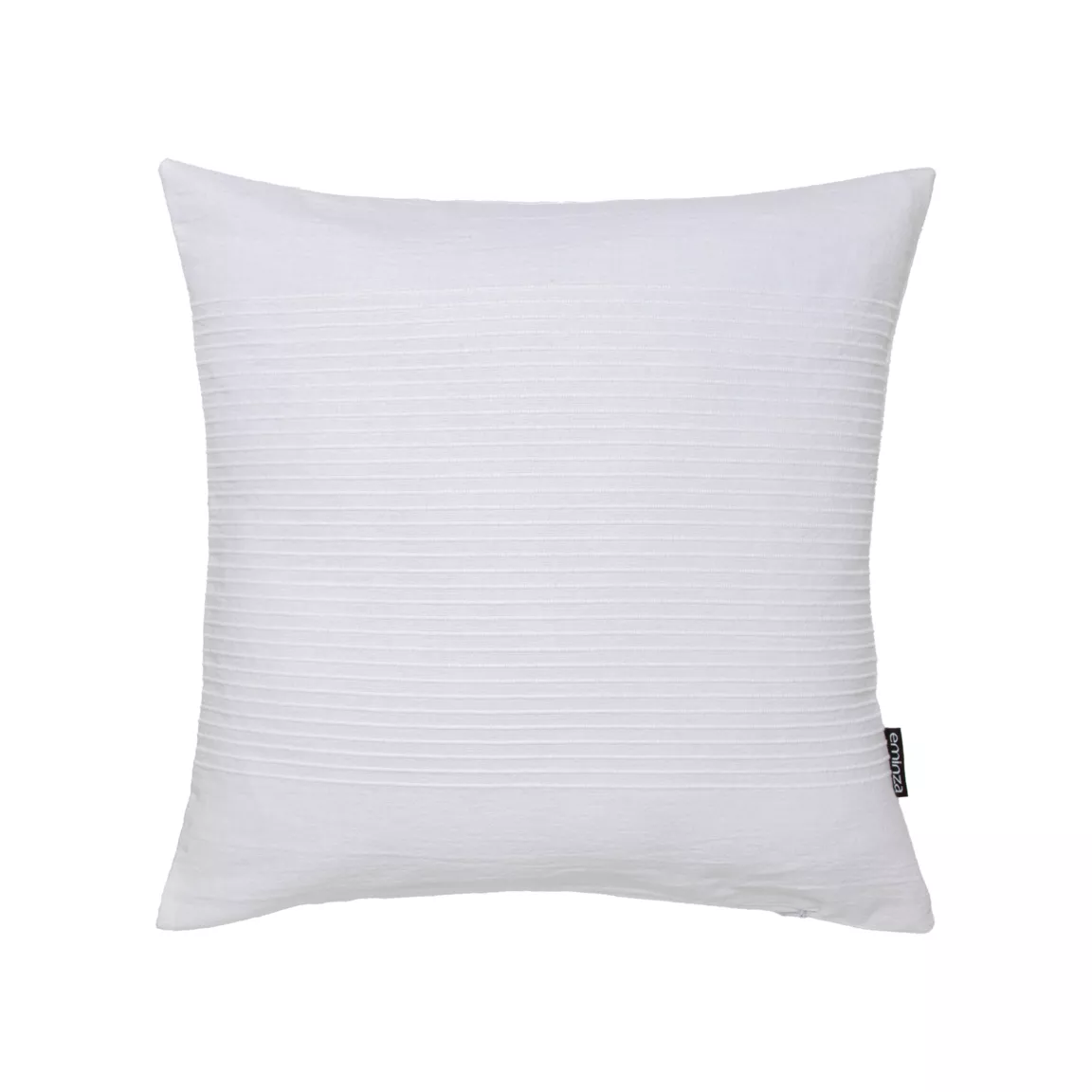 Housse de coussin carrée coton tissé (40 x 40 cm) Léa Blanche