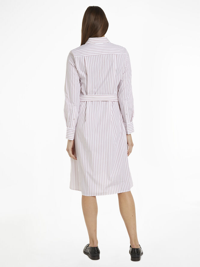 Tommy Hilfiger STRIPE REGULAR KNEE SHIRTDRESS Classic shirting stp/ pink